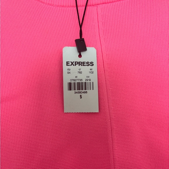 Express Pink and Magenta Long Sleeve Dress - Picture 3 of 10